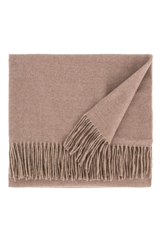 Dubbelzijdige Merinowollen en Kasjmier Plaid Torcello - Beige - 130 x 180 cm