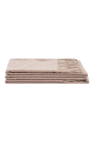 Dubbelzijdige Merinowollen en Kasjmier Plaid Torcello - Beige - 130 x 180 cm