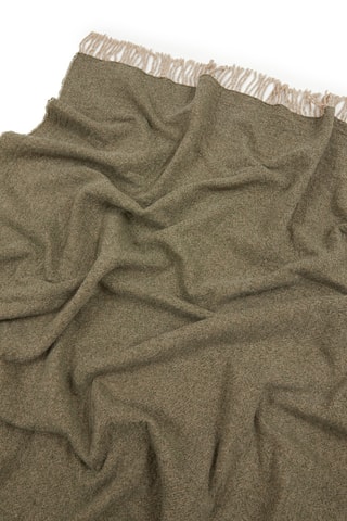 Plaid en mérinos Dioniso - Vert foncé - 130 x 180 cm