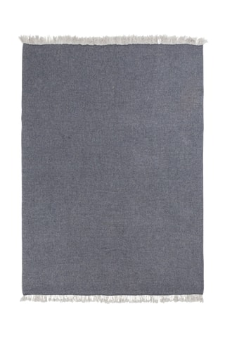 Plaid en mérinos Dioniso - Bleu marine - 130 x 180 cm