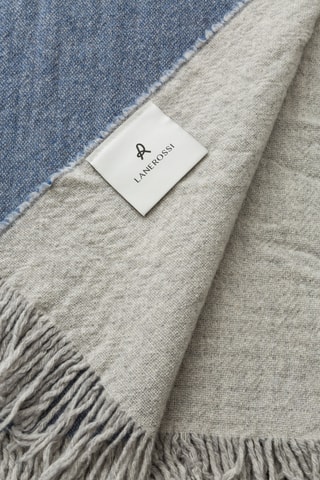 Plaid en mérinos Dioniso - Bleu foncé - 130 x 180 cm