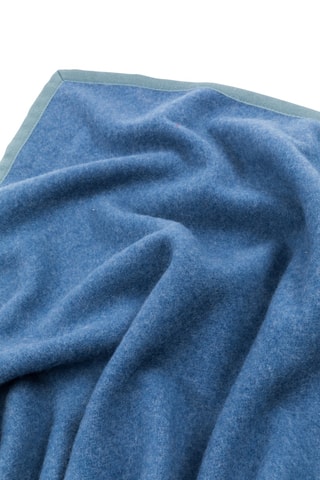 Scheerwollen Deken Cortina - Indigoblauw - 160 x 220 cm