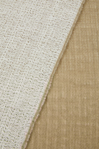 Linnen en Wollen Plaid Oasi - Ecru - 130 x 200 cm