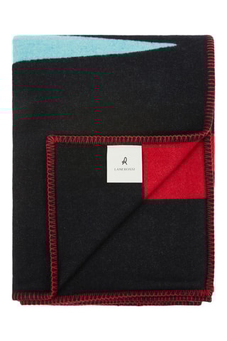 Plaid en mérinos Ricordi - Noir - 140 x 200 cm