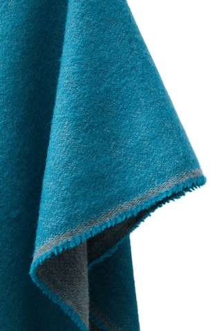 Poncho en laine vierge Flavia - Bleu canard