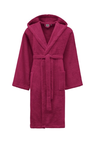 Peignoir à capuche Agave - Rouge framboise