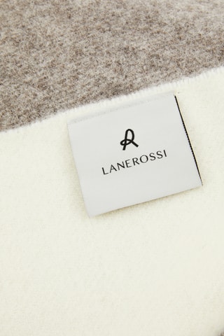 Couverture en laine Pamela - Blanc et gris - 210 x 250 cm