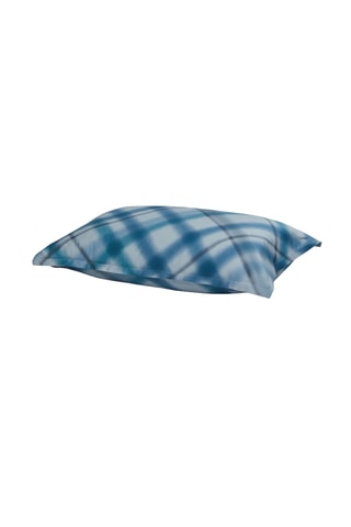 Parure de couette en percale de coton 45 fils/cm² Tartan - Indigo