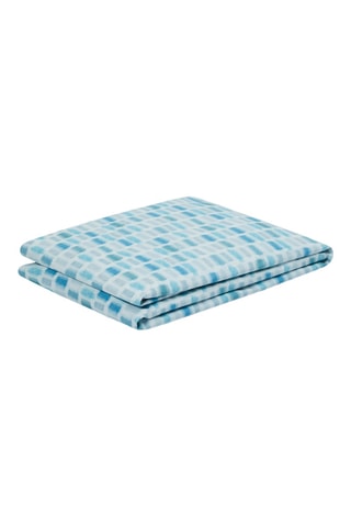 Parure de draps en percale de coton 45 fils/cm² Acquerello - Bleu - 260 x 290 cm