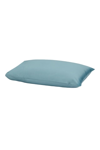 Parure de draps en percale de coton 45 fils/cm² Unito - Bleu canard - 260 x 240 cm