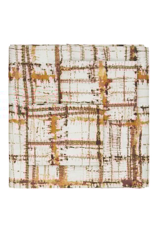 Parure de couette en satin de coton 45 fils/cm² Marais - Marron clair et blanc