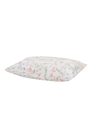 Parure de couette en coton 45 fils/cm² Flora - Rose et blanc - 260 x 240 cm
