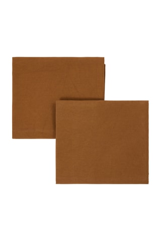 2 taies d’oreiller en coton 48 fils/cm² Panarea - Camel - 50 x 80 cm