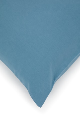 2 taies d’oreiller en coton 48 fils/cm² Panarea - Bleu canard - 50 x 80 cm