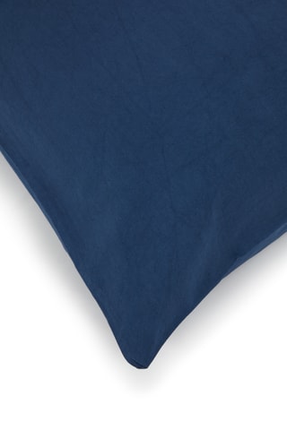 2 taies d’oreiller en coton 48 fils/cm² Panarea - Bleu marine - 50 x 80 cm