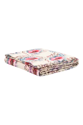 Parure de draps en lin 71 fils/cm² Gaia - Beige et rose