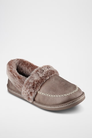 Pantoufles fourrées - Taupe