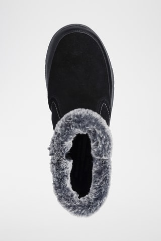 Bottines fourrées en nubuck - Noir