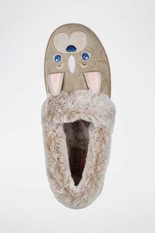 Pantoufles fourrées à oreilles Bobs Too Cozy - Taupe