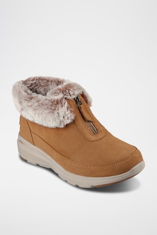 Bottines fourrées en cuir - Marron