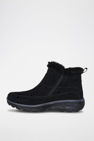 Bottines fourrées en nubuck Easy Going - Noir