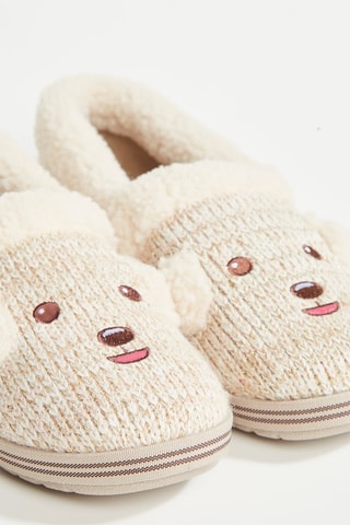 Chaussons fourrés Papuce - Blanc