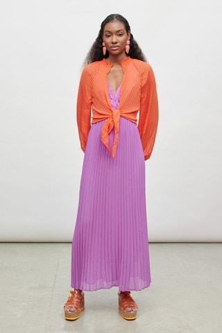 Chemisier noué - Orange