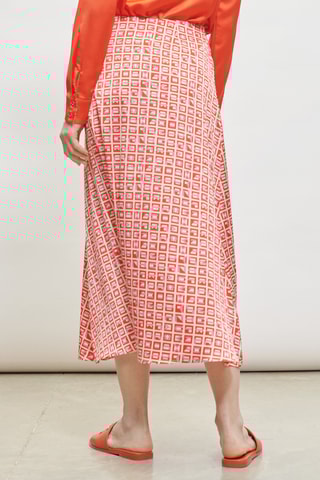 Jupe midi - Rouge et blanc