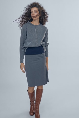 Jupe droite - Gris