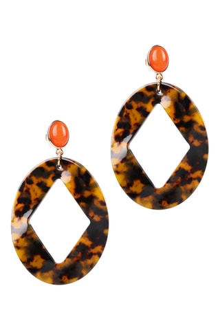 Boucles d'oreilles - Marron et noir