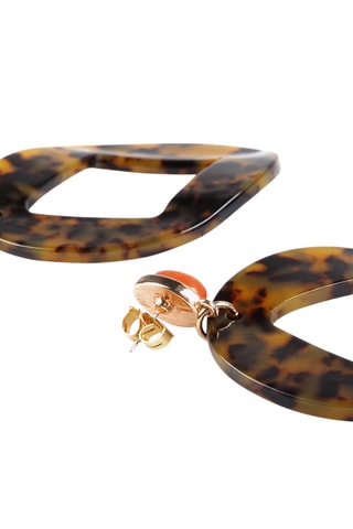 Boucles d'oreilles - Marron et noir