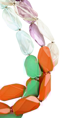 Collier - Orange et mauve