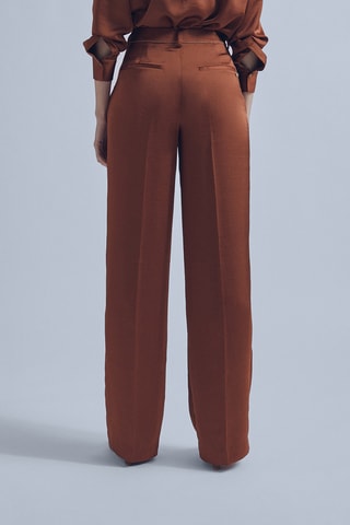 Pantalon wide legs - Marron