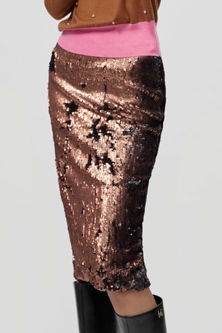 Jupe fourreau - Doré rose