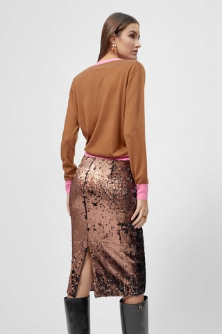 Jupe fourreau - Doré rose