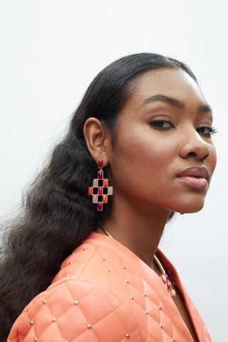 Boucles d'oreilles dorées à l'or rose