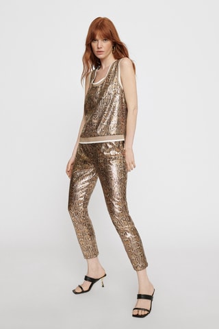 Pantalon - Doré et marron