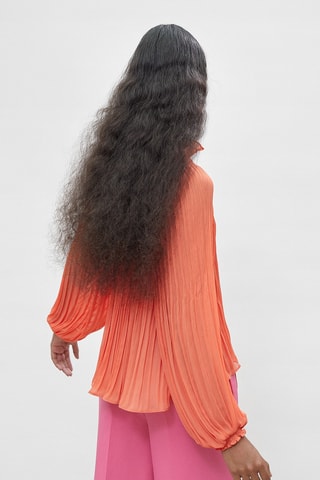Blouse plissée - Orange