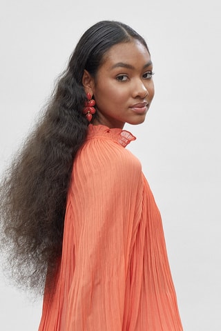 Blouse plissée - Orange