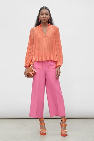 Blouse plissée - Orange