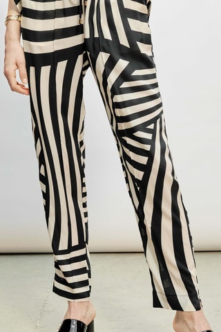 Pantalon - Ecru et marron