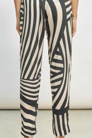 Pantalon - Ecru et marron