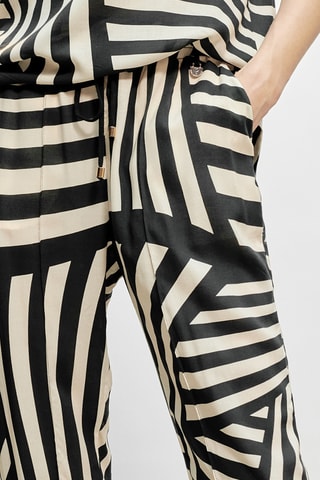 Pantalon - Ecru et marron