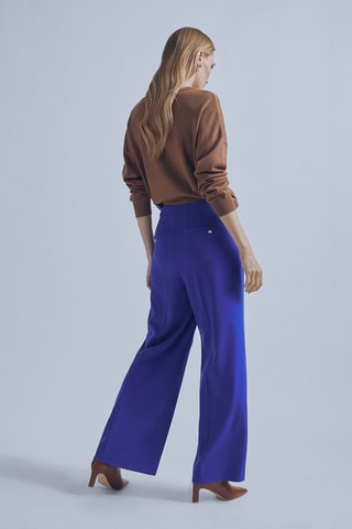 Pantalon wide legs - Bleu électrique