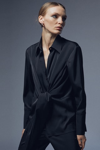 Chemisier noué - Noir