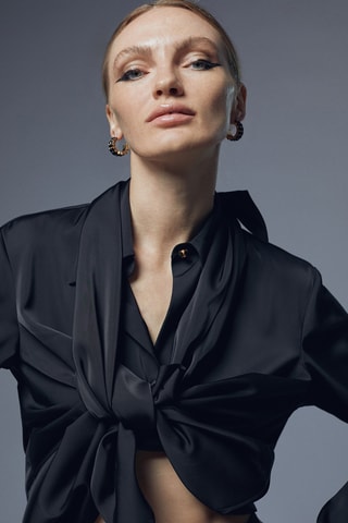 Chemisier noué - Noir