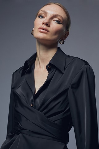 Chemisier noué - Noir