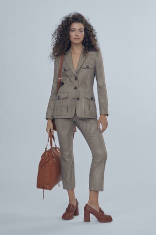 Pantalon 7/8 - Noir et beige