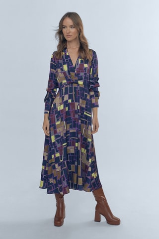 Robe midi -Lilas