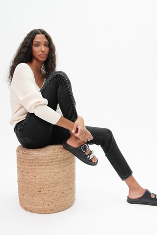 Jean cigarette 7/8 - Noir